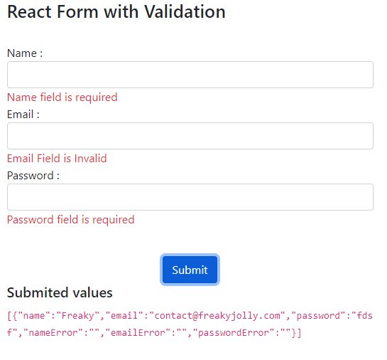 React Form Custom Validation With Error Message Example LaptrinhX